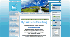 Desktop Screenshot of h2o-wasseraufbereitung.de