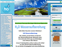 Tablet Screenshot of h2o-wasseraufbereitung.de